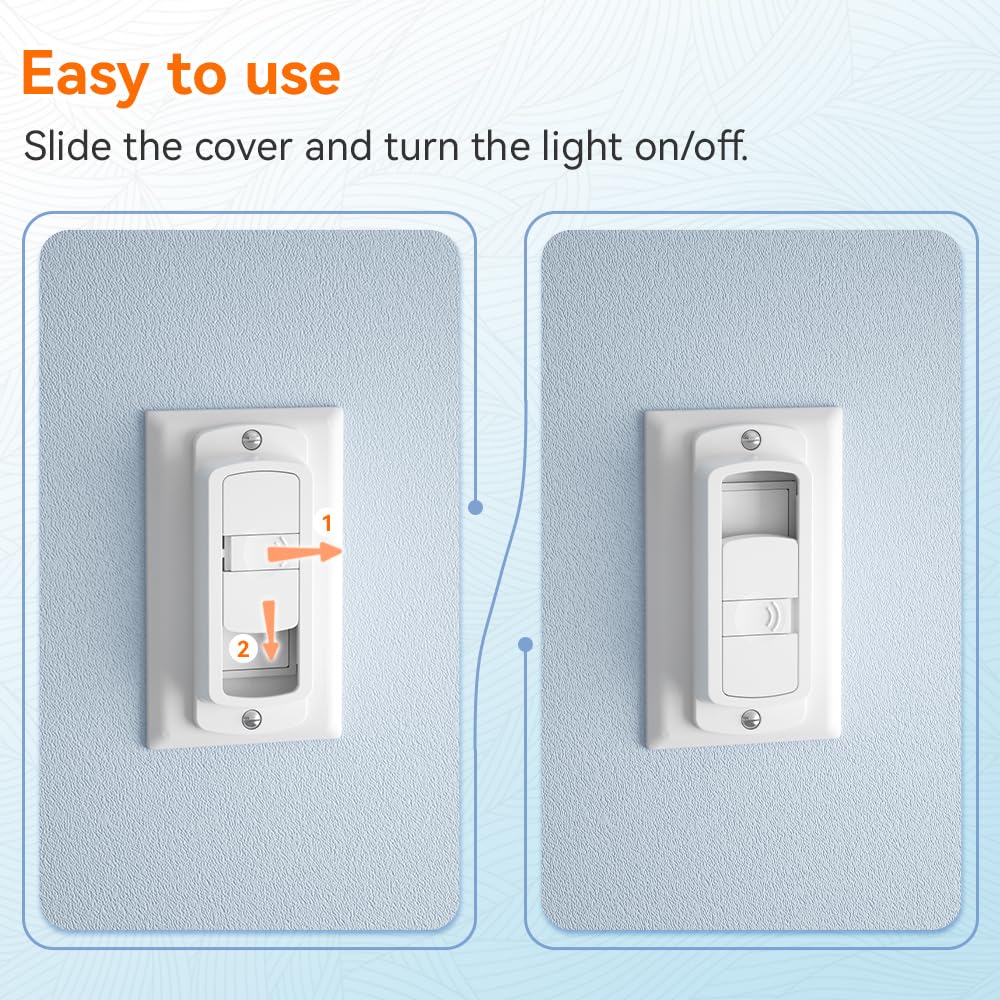 Safelon baby-proof switch guard in-use on wall switch to prevent accidental operation