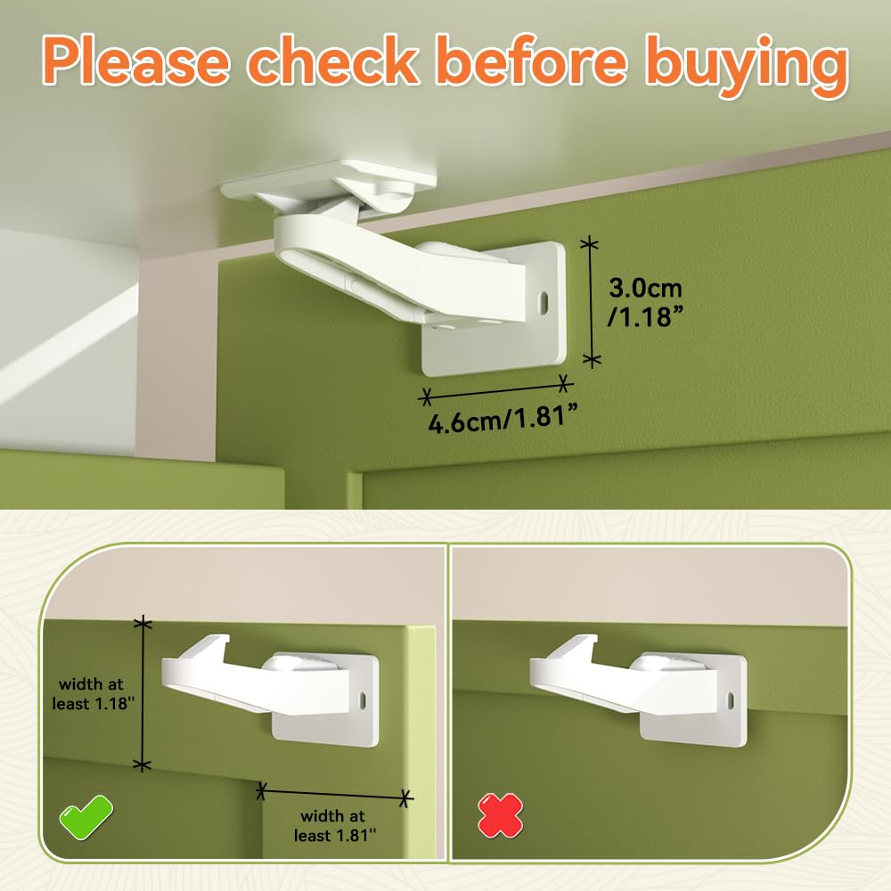 SAFELON invisible cabinet-drawer locks blend with decor while keeping children safe.