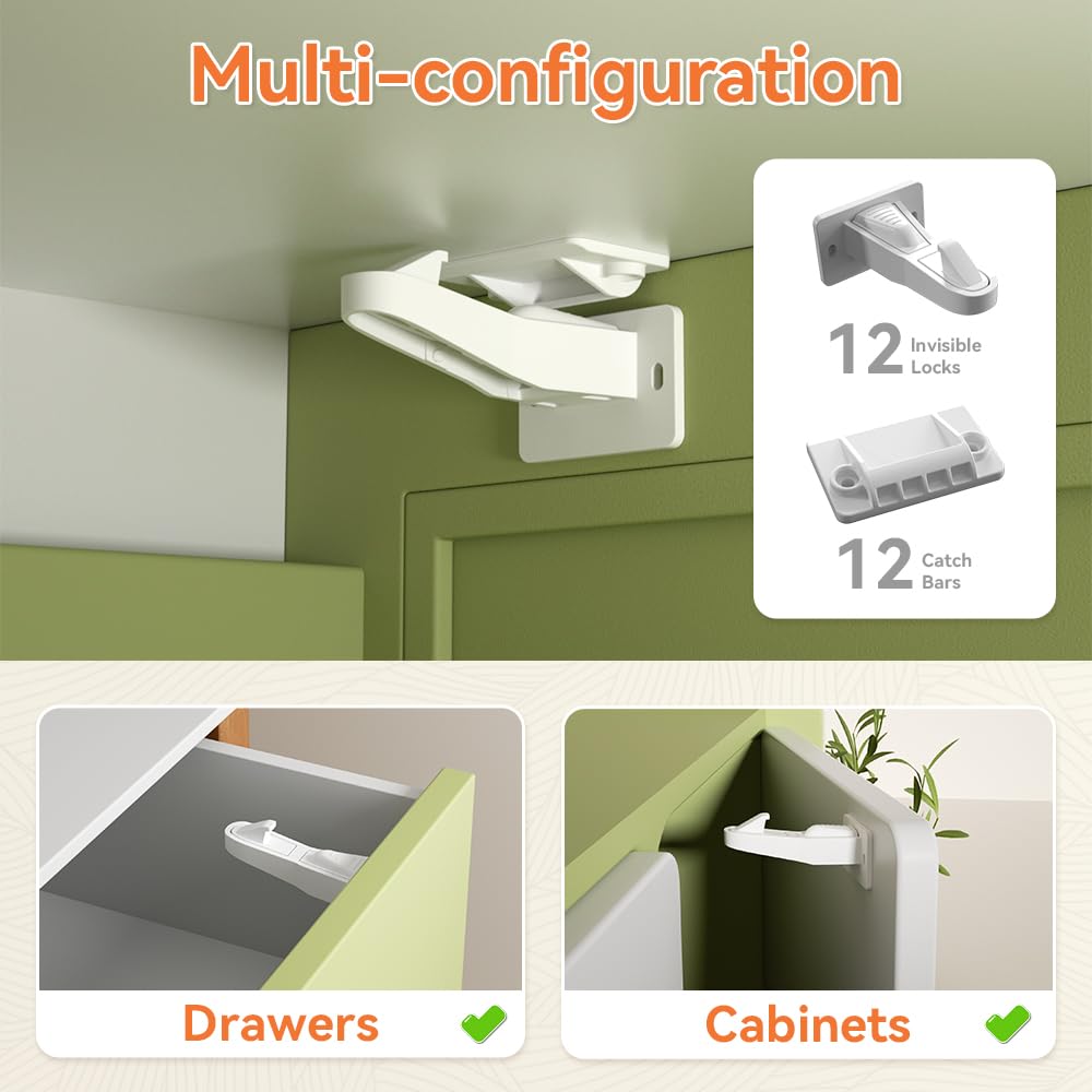 SAFELON press-to-unlock-function supports simple access while keeping kids out.