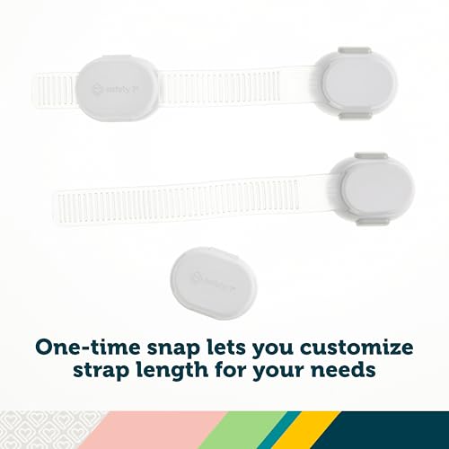 Adhesive attachment on a smooth surface for quick setup with Safety 1st strap.