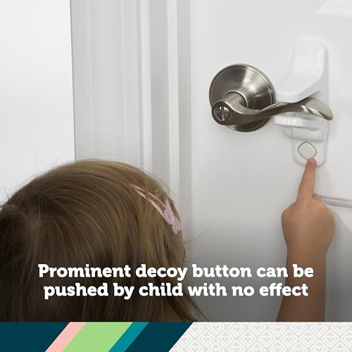Safety 1st OutSmart hinge area reveals hidden functional buttons for adults
