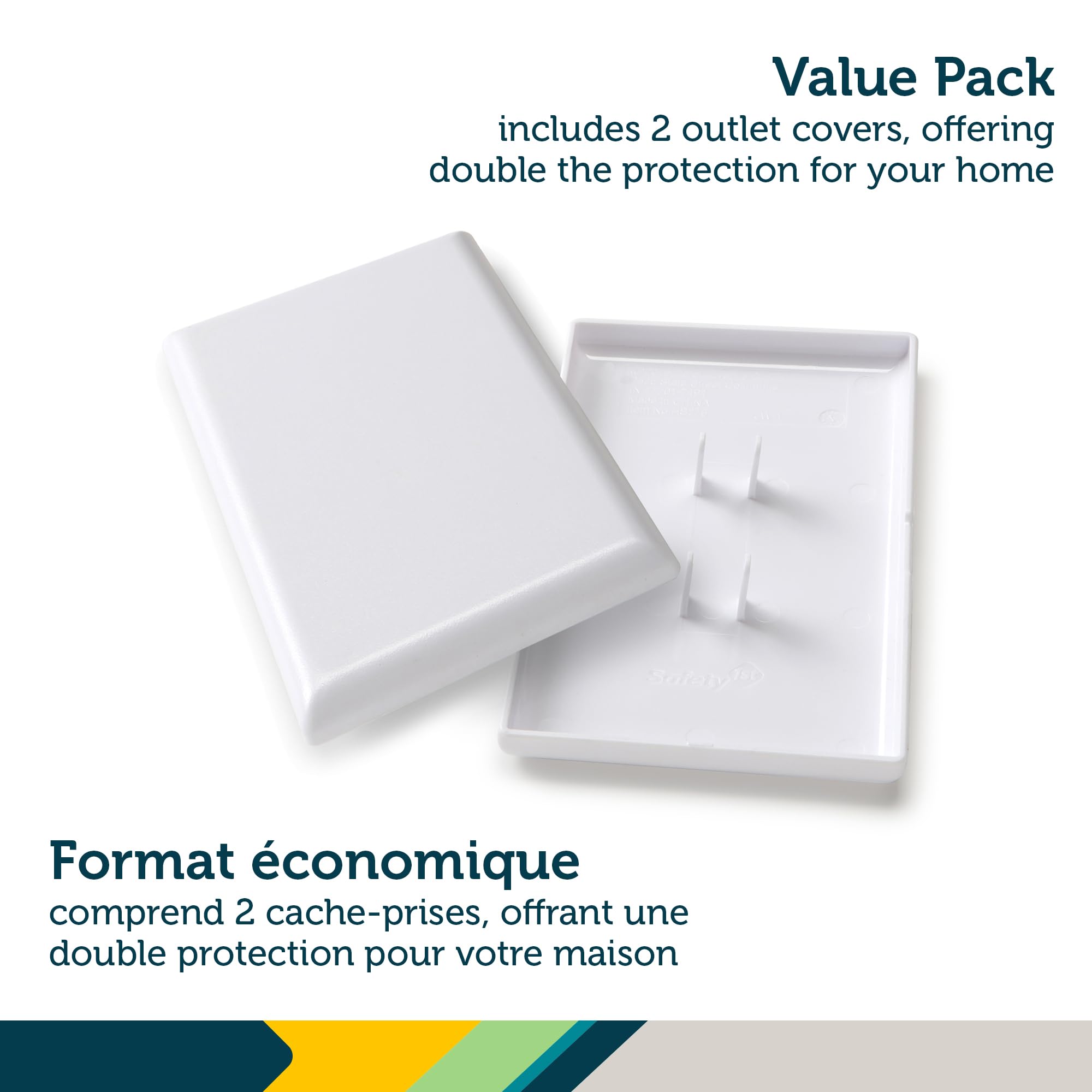 Clean-seam look with Safety 1st OutSmart Outlet Shield keeps outlets unobtrusive.