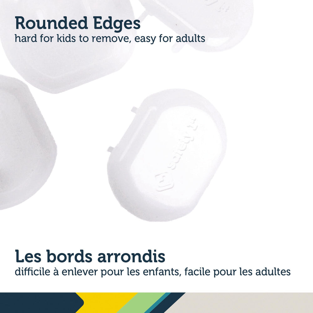 Safety 1st plug protectors child-friendly design helps reduce access for curious kids.