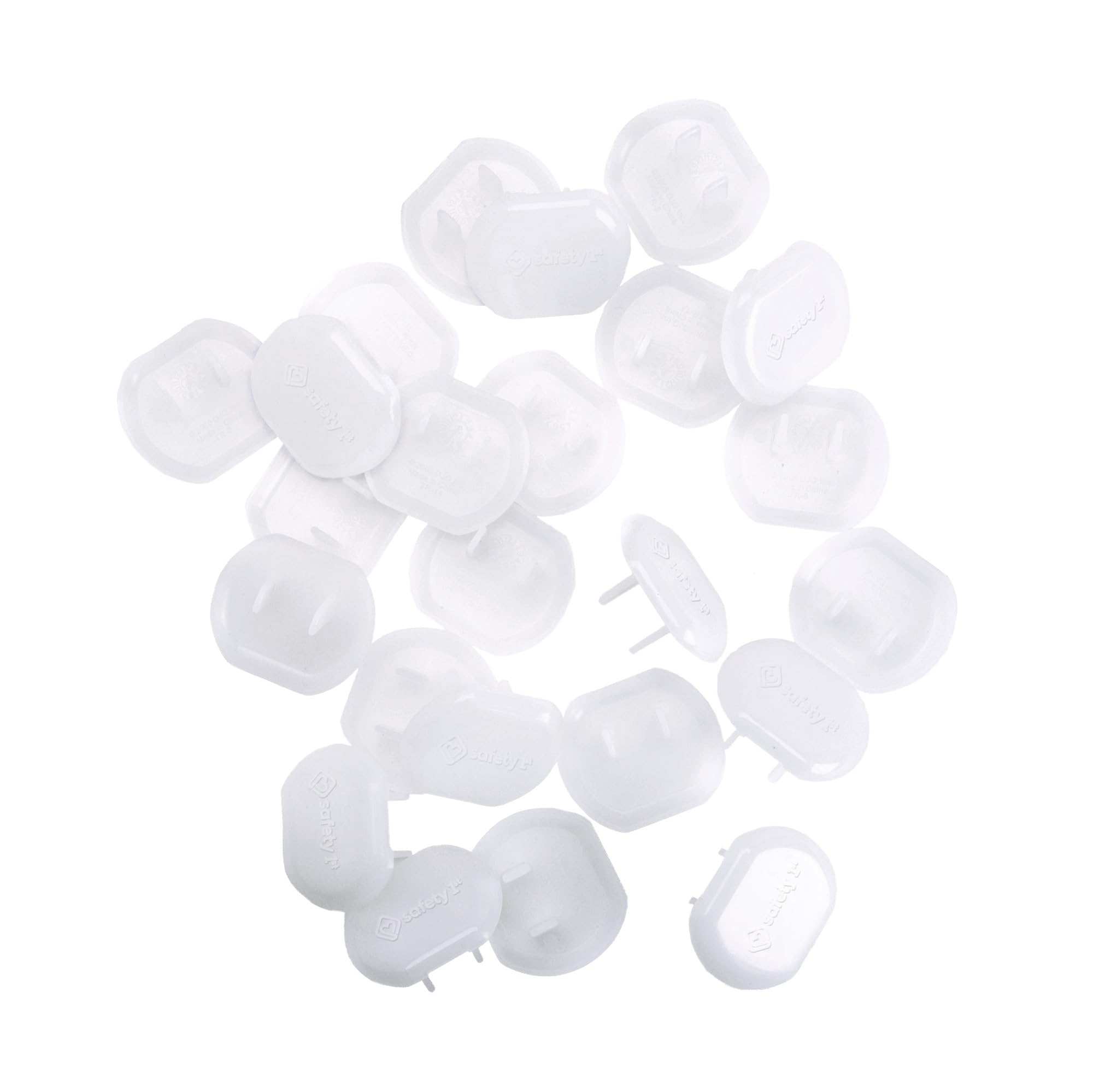 Safety 1st plug protectors close-up highlights easy-install features for caregivers.