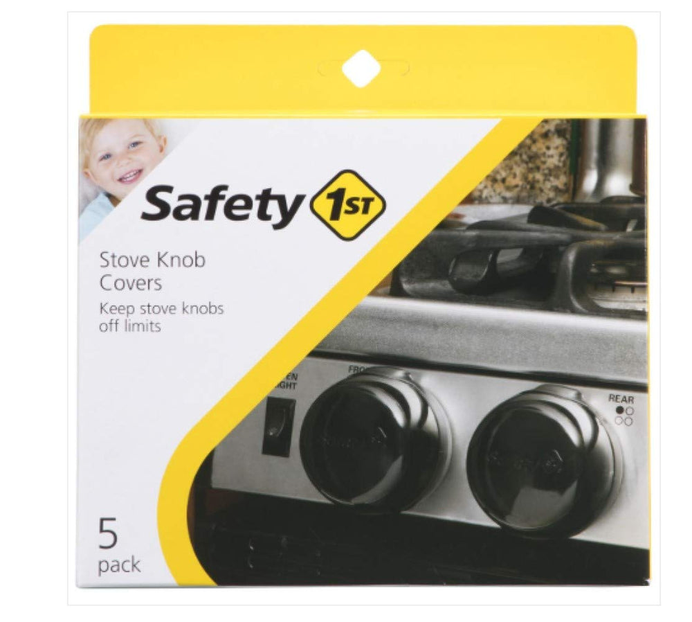 Safety 1st stove knob covers provide kidproof protection while keeping stove controls visible.