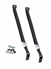 Safety Innovations heavy-duty straps secure a TV to a wall to help prevent tip-overs.