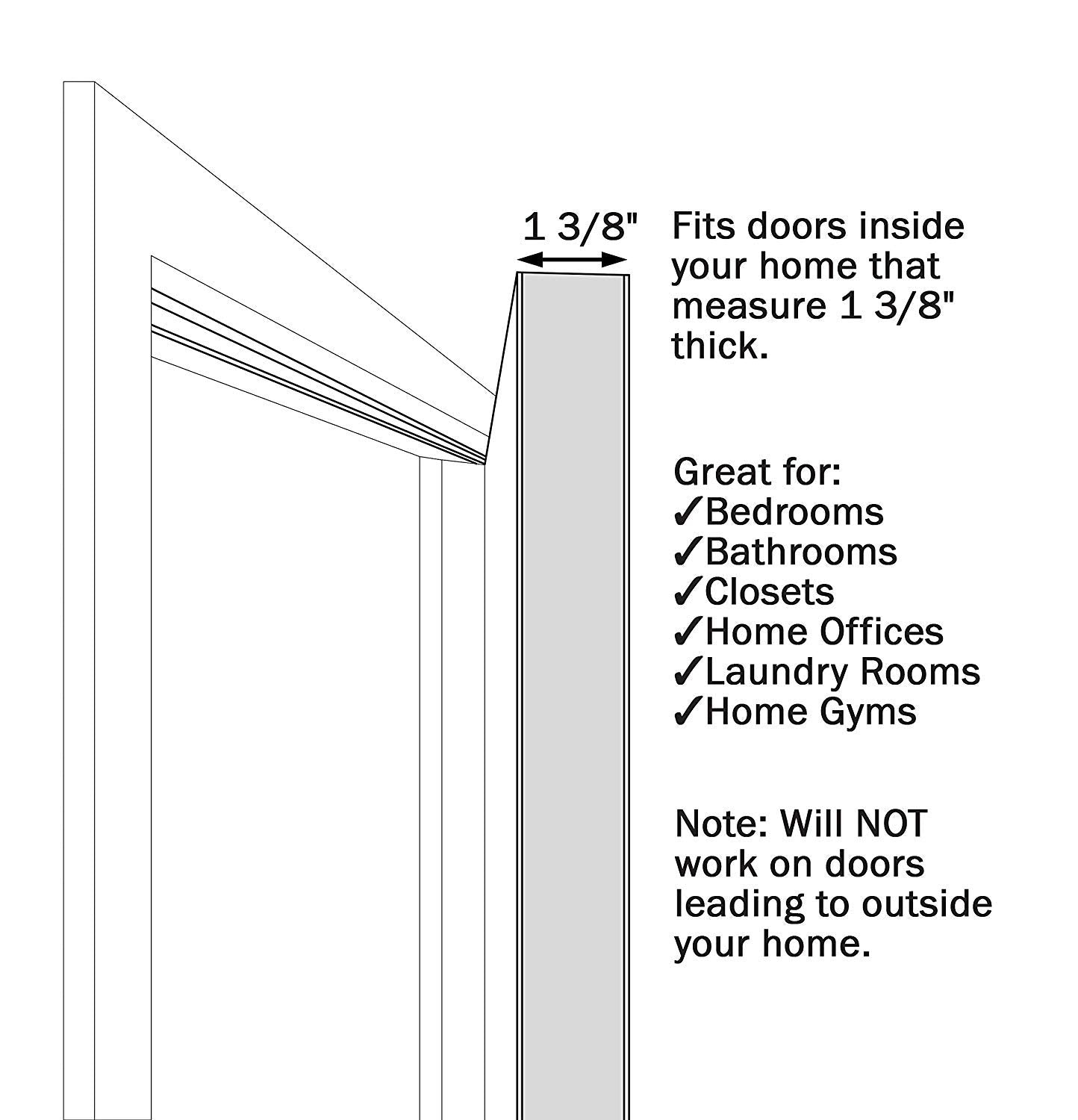 Safety Innovations top door lock wand aids shorter adults to reach and operate safely.