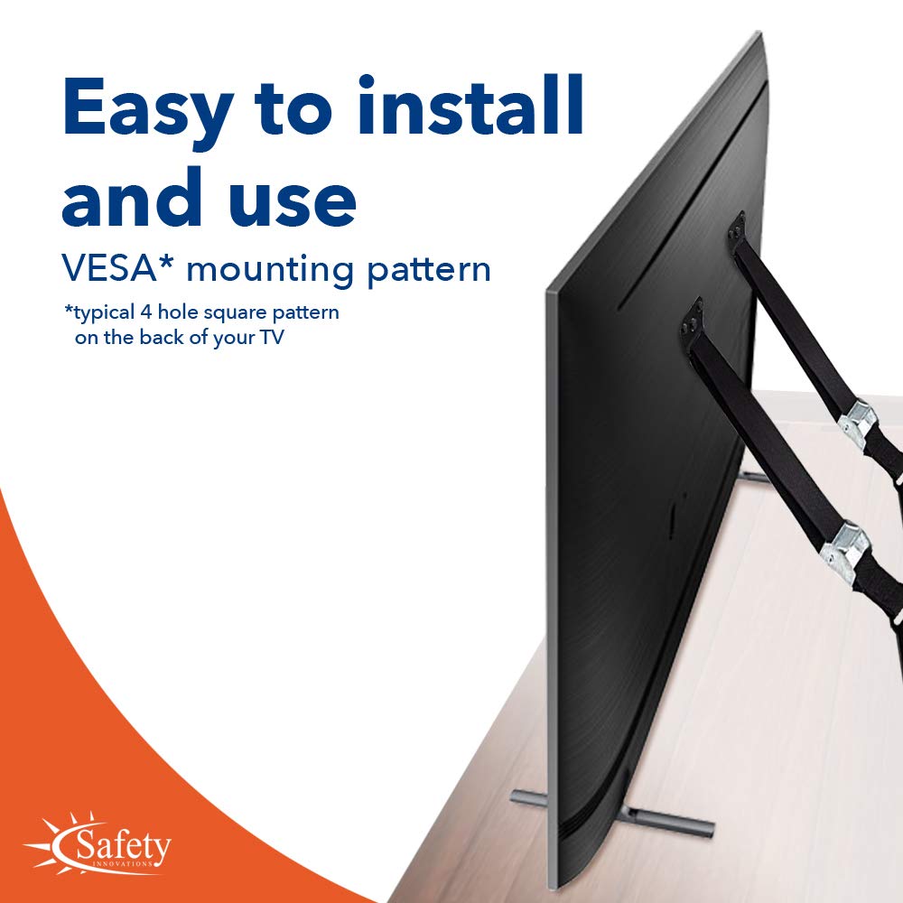 Safety Innovations TV-stand securement demonstrates stability during family nights.