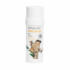 Safflower Safari baby zinc balm stick application demonstrates easy diaper-area use.