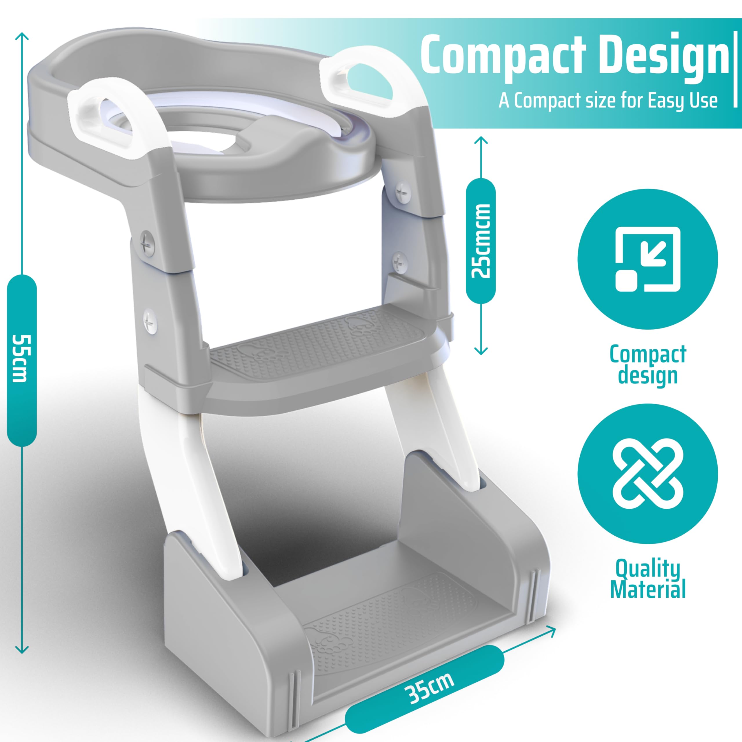 Safispiral easy-clean ABS plastic surface cleans quickly after use.