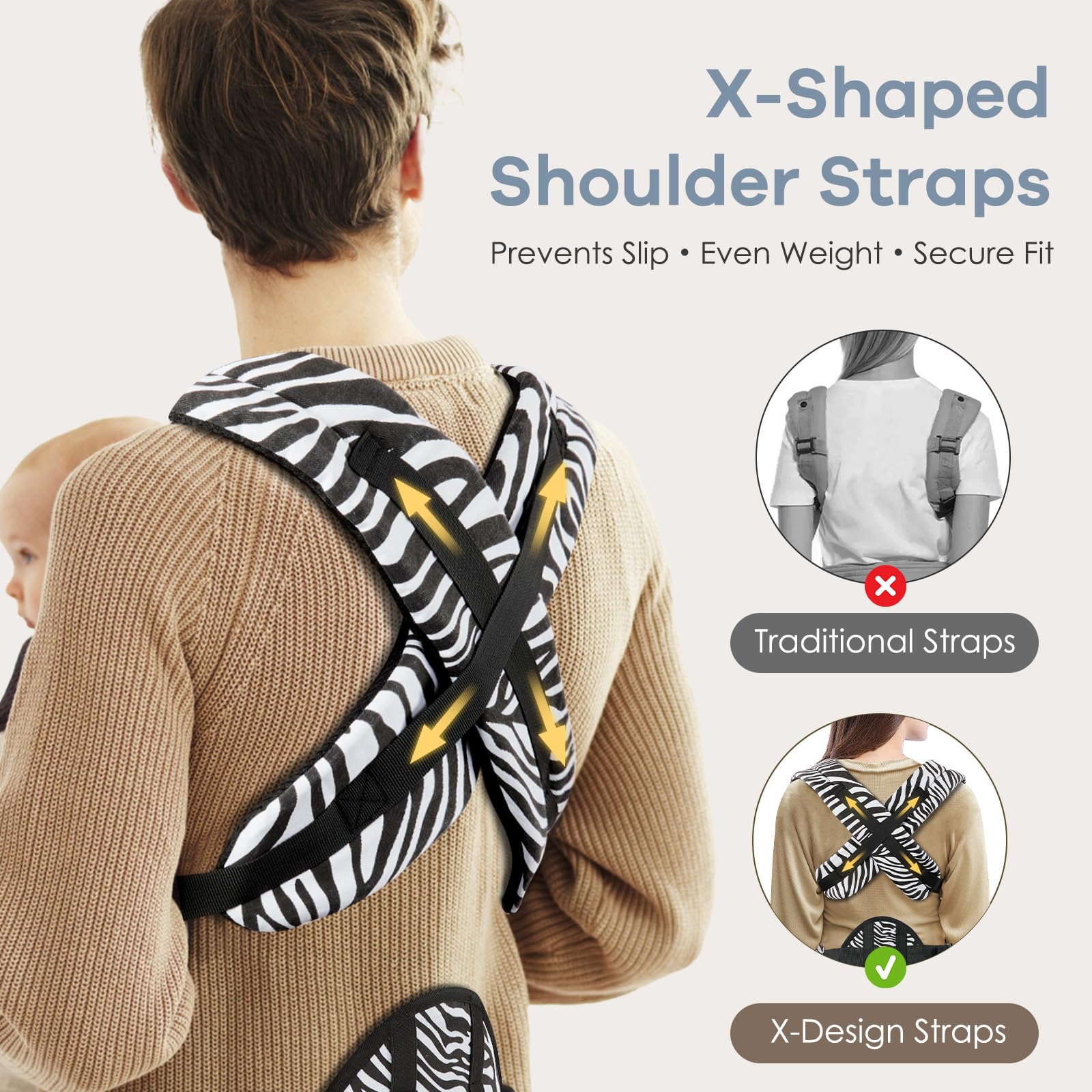 Safotad foldable headrest supports baby as they grow for neck support.