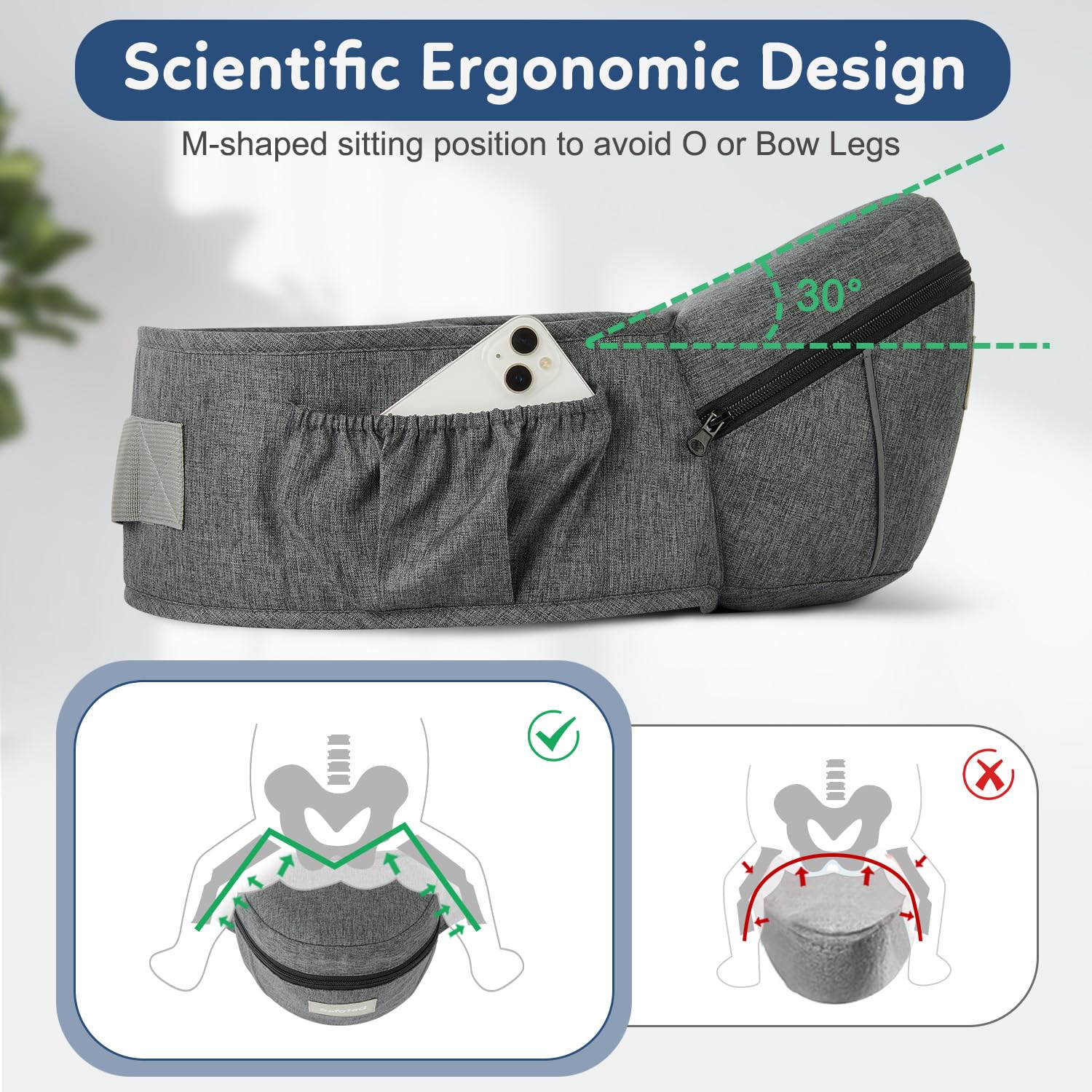 Safotad baby carrier hip seat side carry demonstrates versatile positions for busy parents.