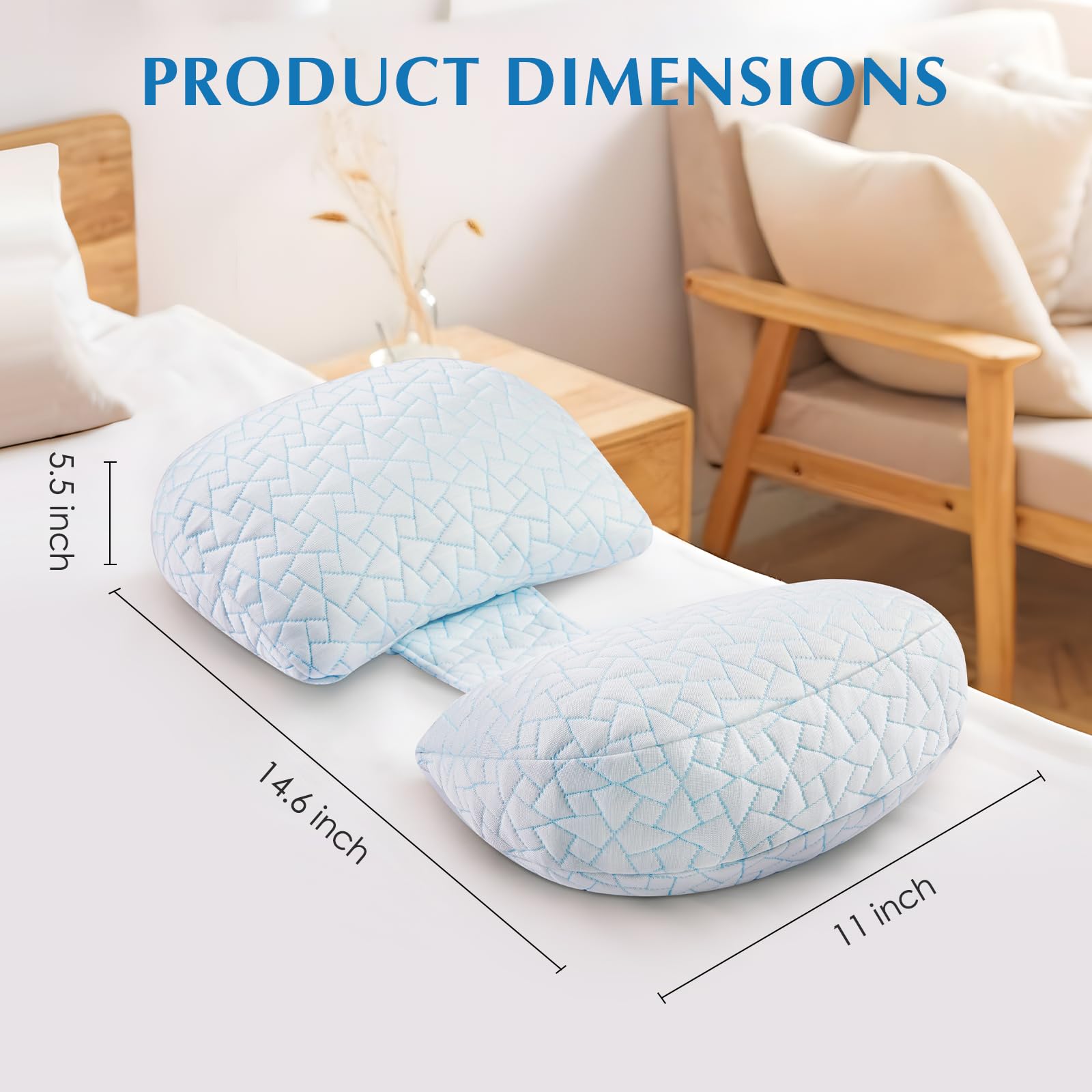 Safotad side-sleeper positioning with wedge demonstrating improved alignment