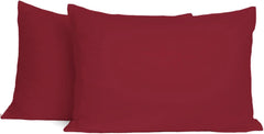 SAHARBEDDINGS burgundy travel pillowcase 12x20 pack of 2 offers soft Egyptian cotton for toddlers