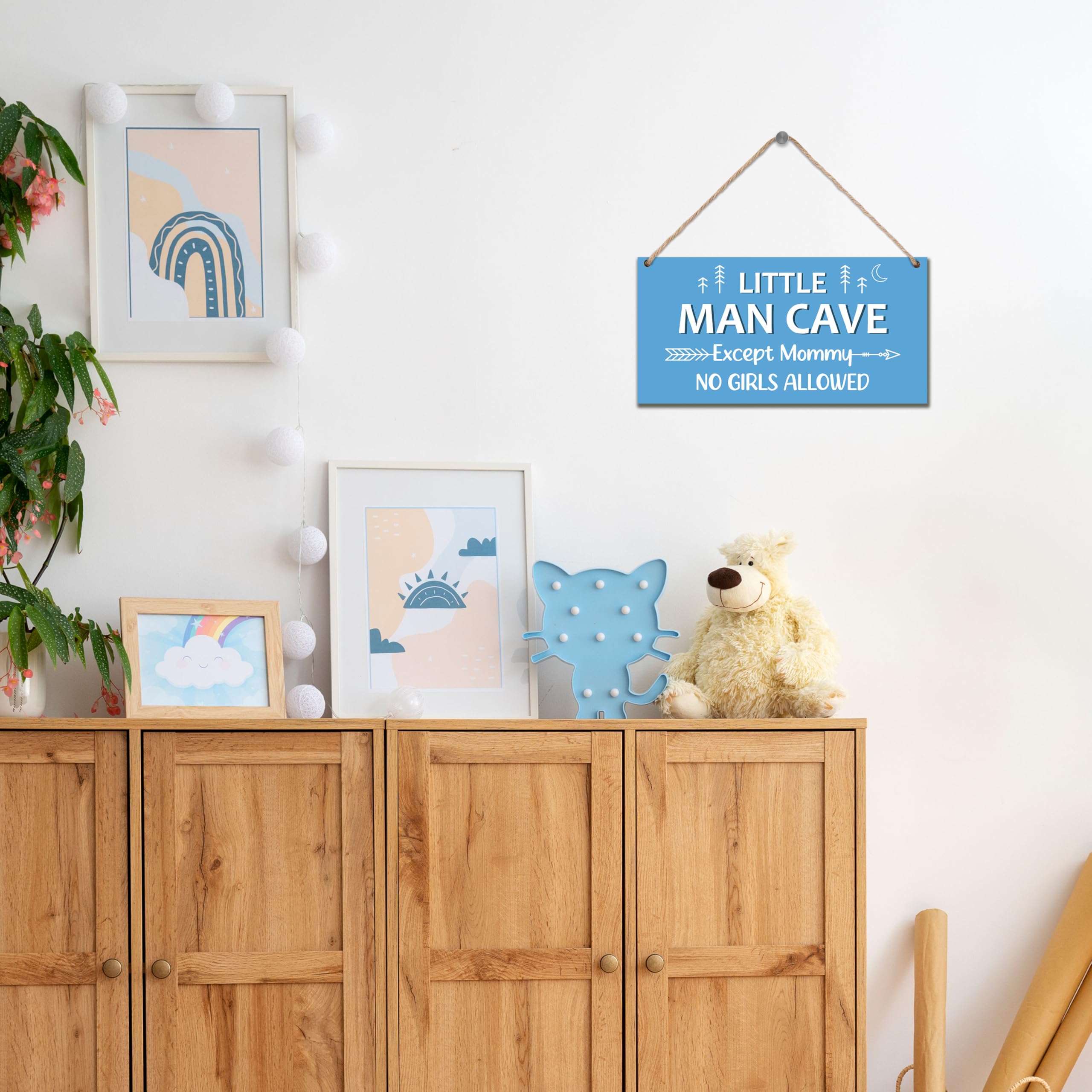 Mounted on wall as focal point in game room or boys' bedroom.