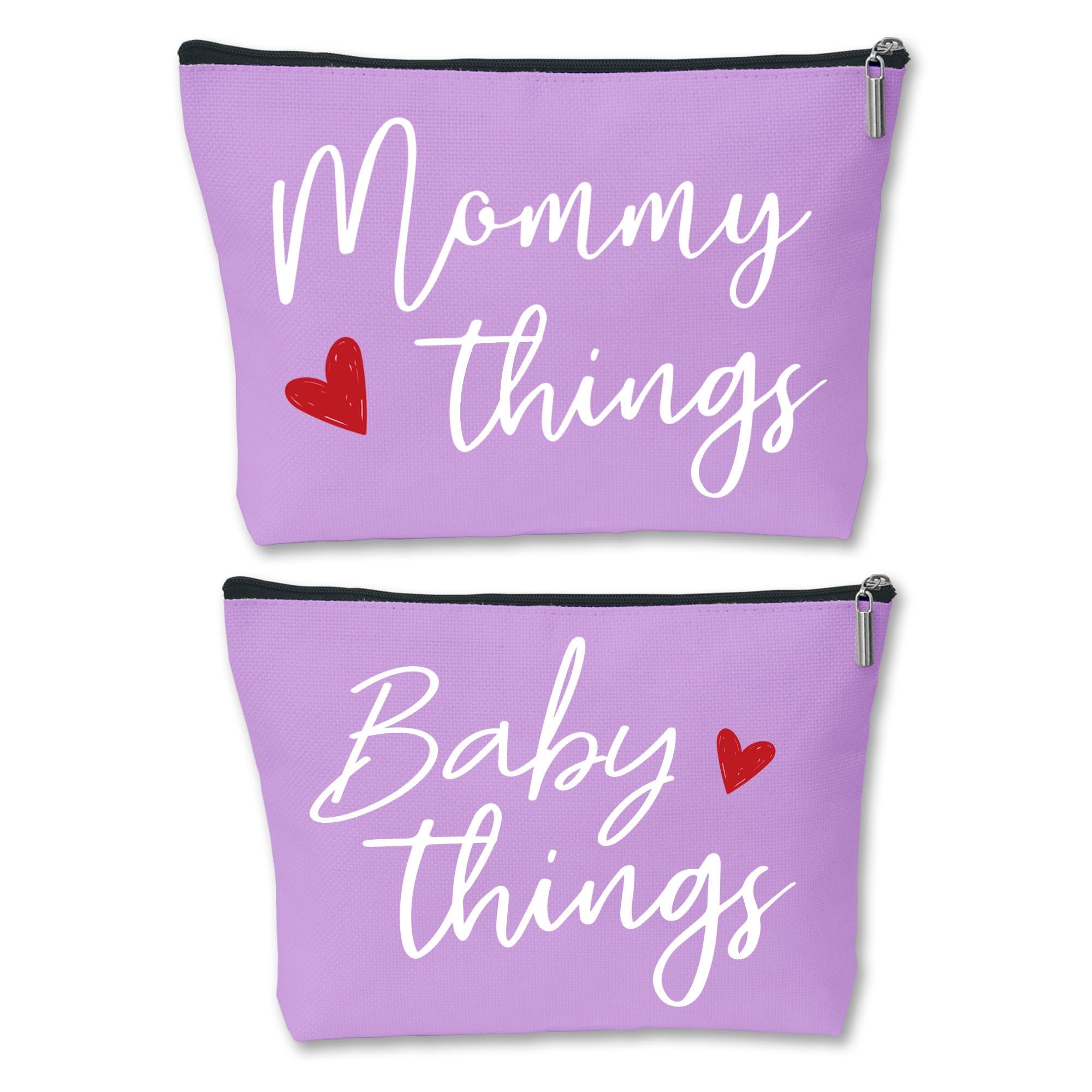 Sahjzk mommy and baby matching pouches set for stylish travel organization