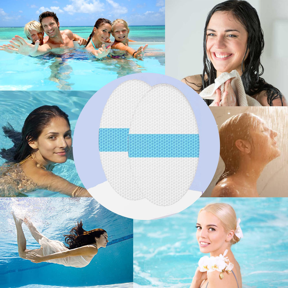 Saicheek bath swim ear stickers application demonstrates easy installation.