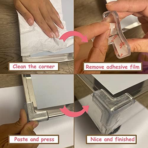 saicheek corner protectors with hair-dryer tip for better adhesion.