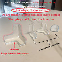 saicheek transparent corner protector on furniture blends in