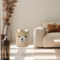 Saiiwnn Bear Basket showcases woven craft detail and rustic charm.