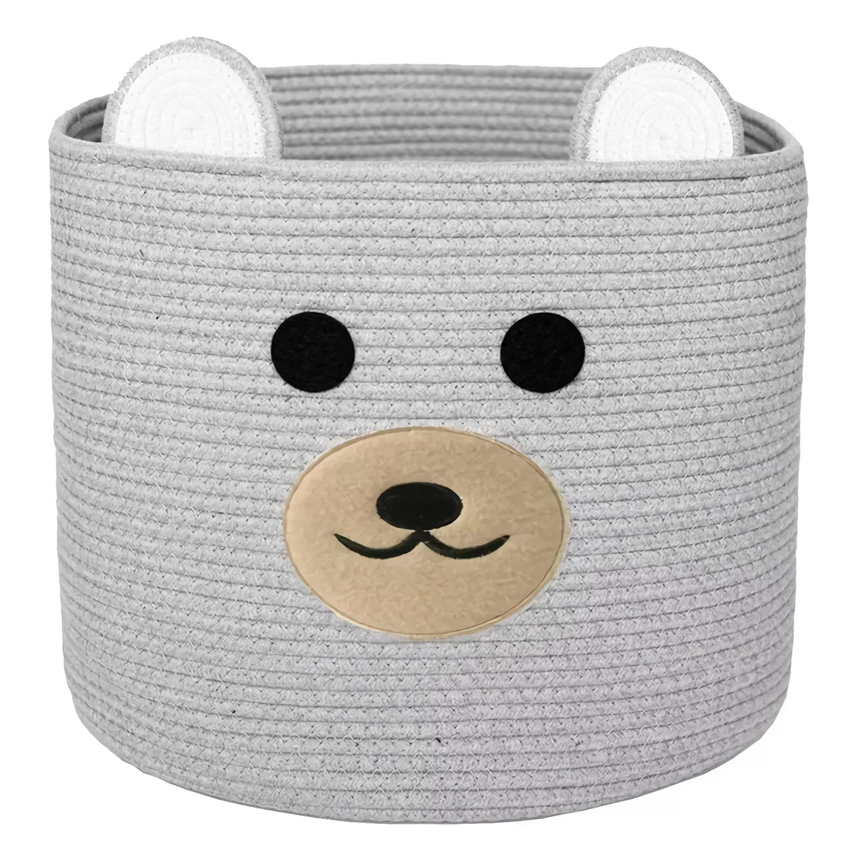 Saiiwnn Bear Laundry Basket with bear face design for kid-friendly storage