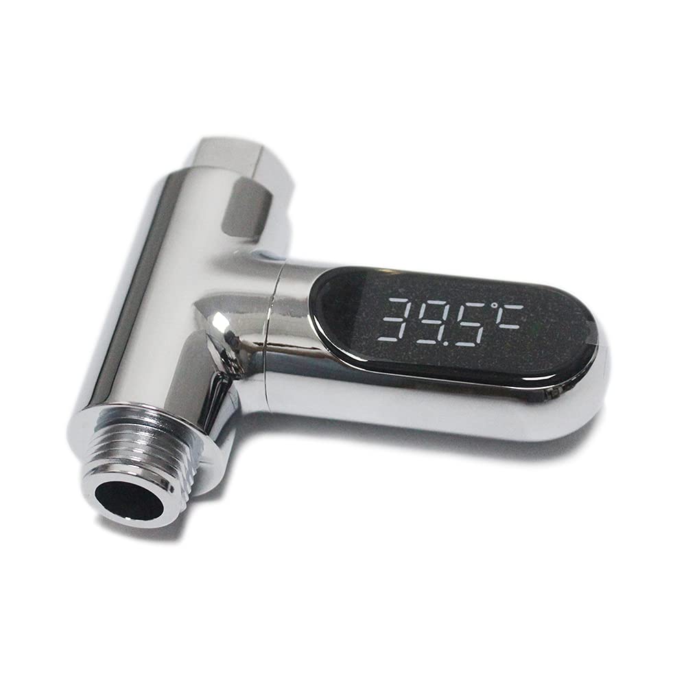 SAILINGFLO shower thermometer LED display shows real-time temperature for quick bath checks.