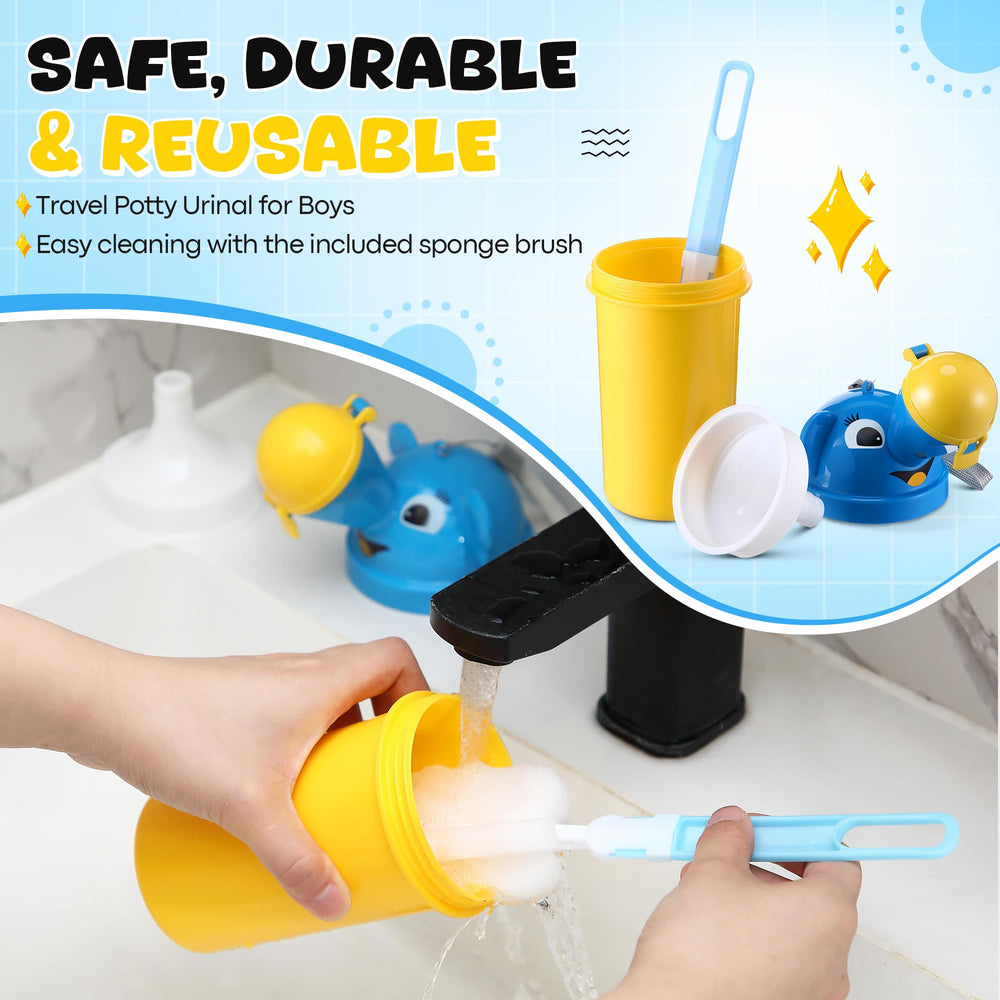 Saillong urinal fits in bag storage, ideal for travel and on-the-go use.