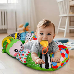 Saimand Caterpillar pillow on anti-slip mat helps keep baby safely in place.