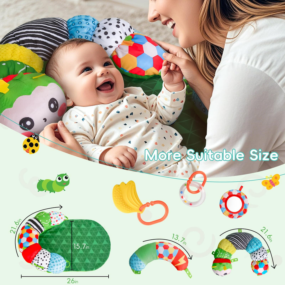 Saimand Caterpillar tummy time setup is tool-free for quick, easy setup.