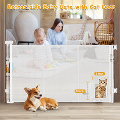 Sair Pet cat-door close-up highlights convenient feline access while keeping pets separated.
