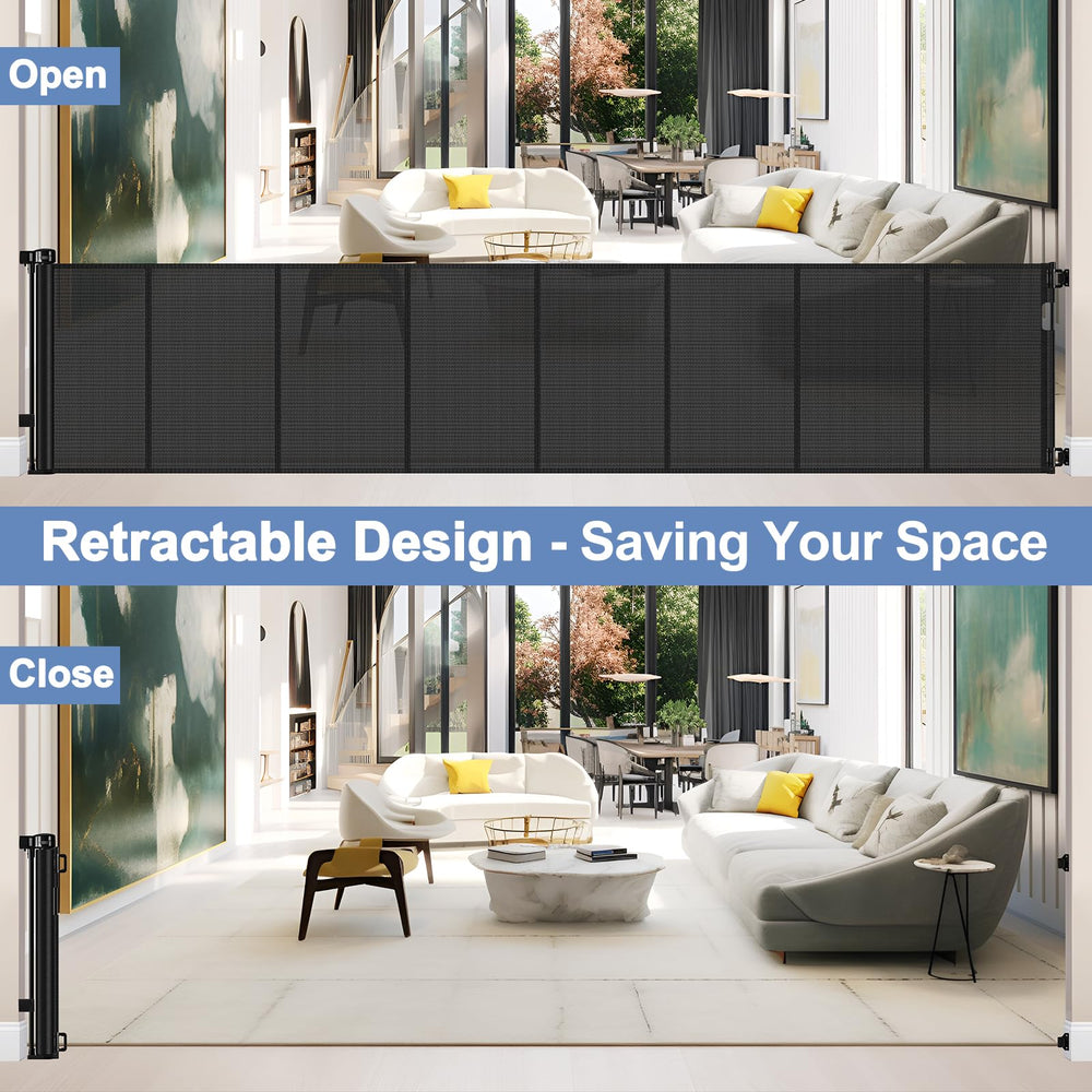 Sair pet indoor/outdoor gate in doorway for versatile spaces