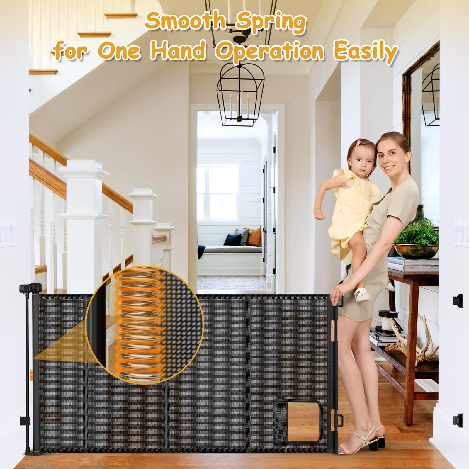 Sair Pet one-hand operation for easy setup while holding a baby or pet.