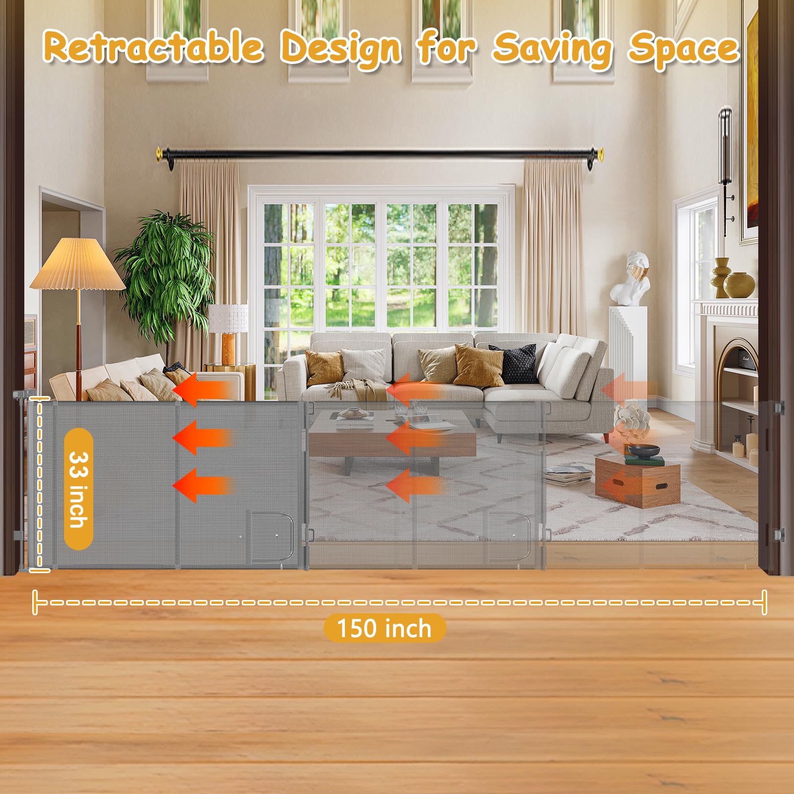 Sair Pet retractable mechanism enables one-hand operation for busy households.