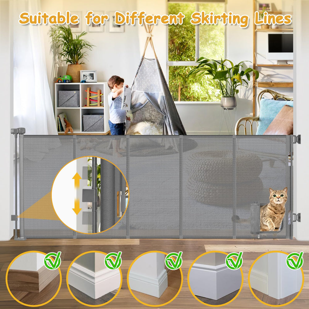 Sair Pet reinforced 90-inch gate wide opening in home use