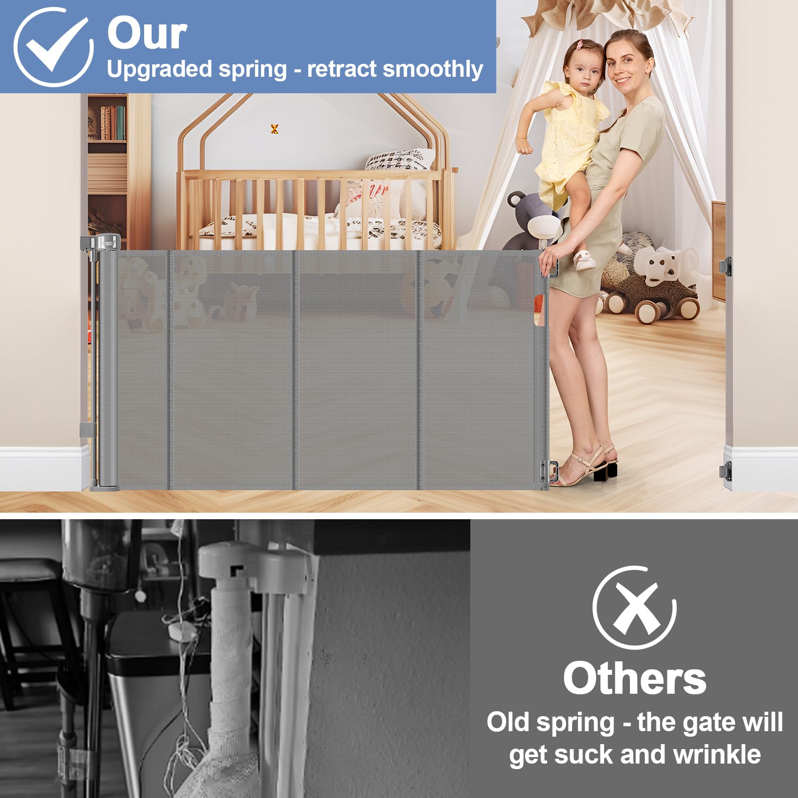 Sair pet 60-inch wide gate fits large openings and expands versatility