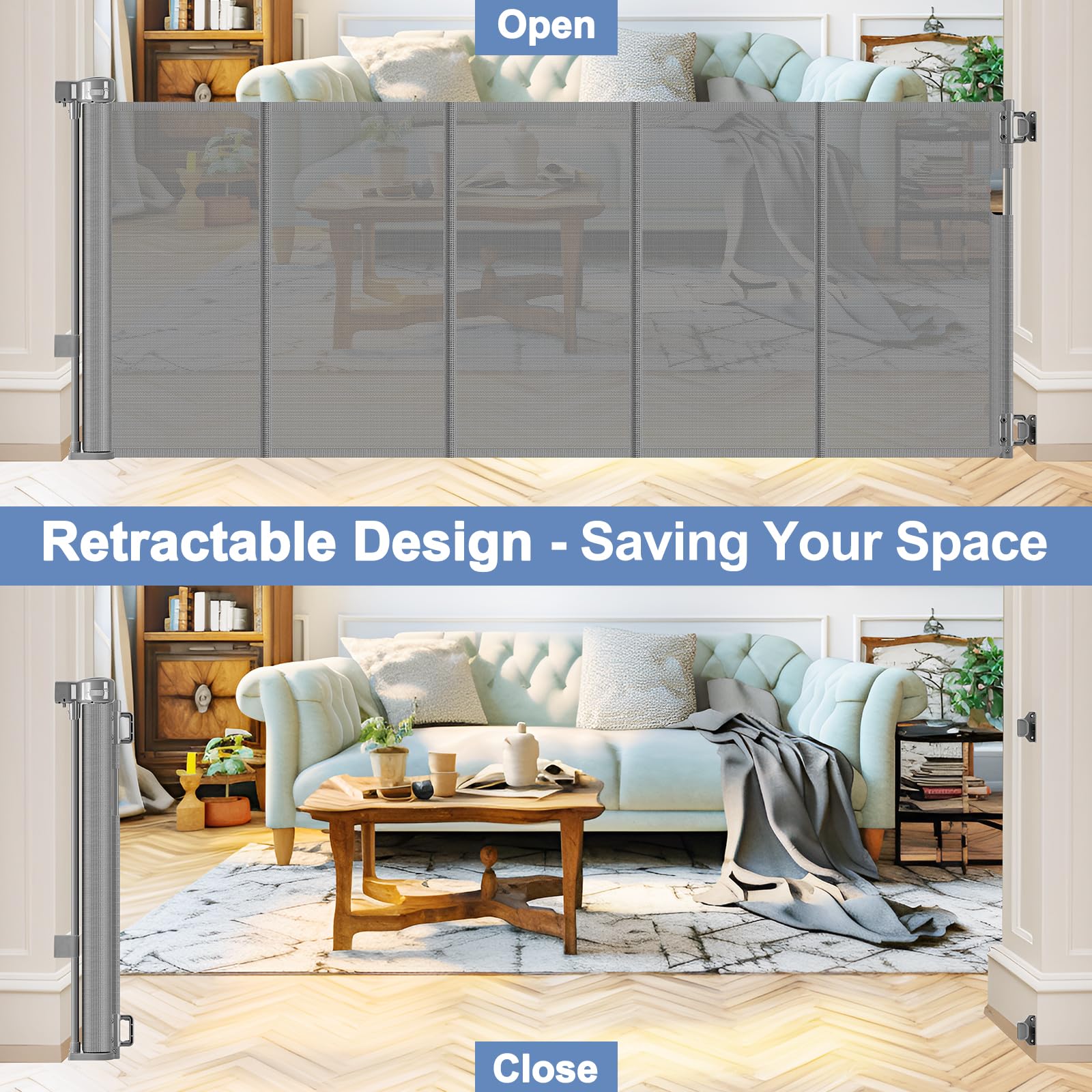 Sair pet indoor outdoor gate suits living rooms decks and stairs