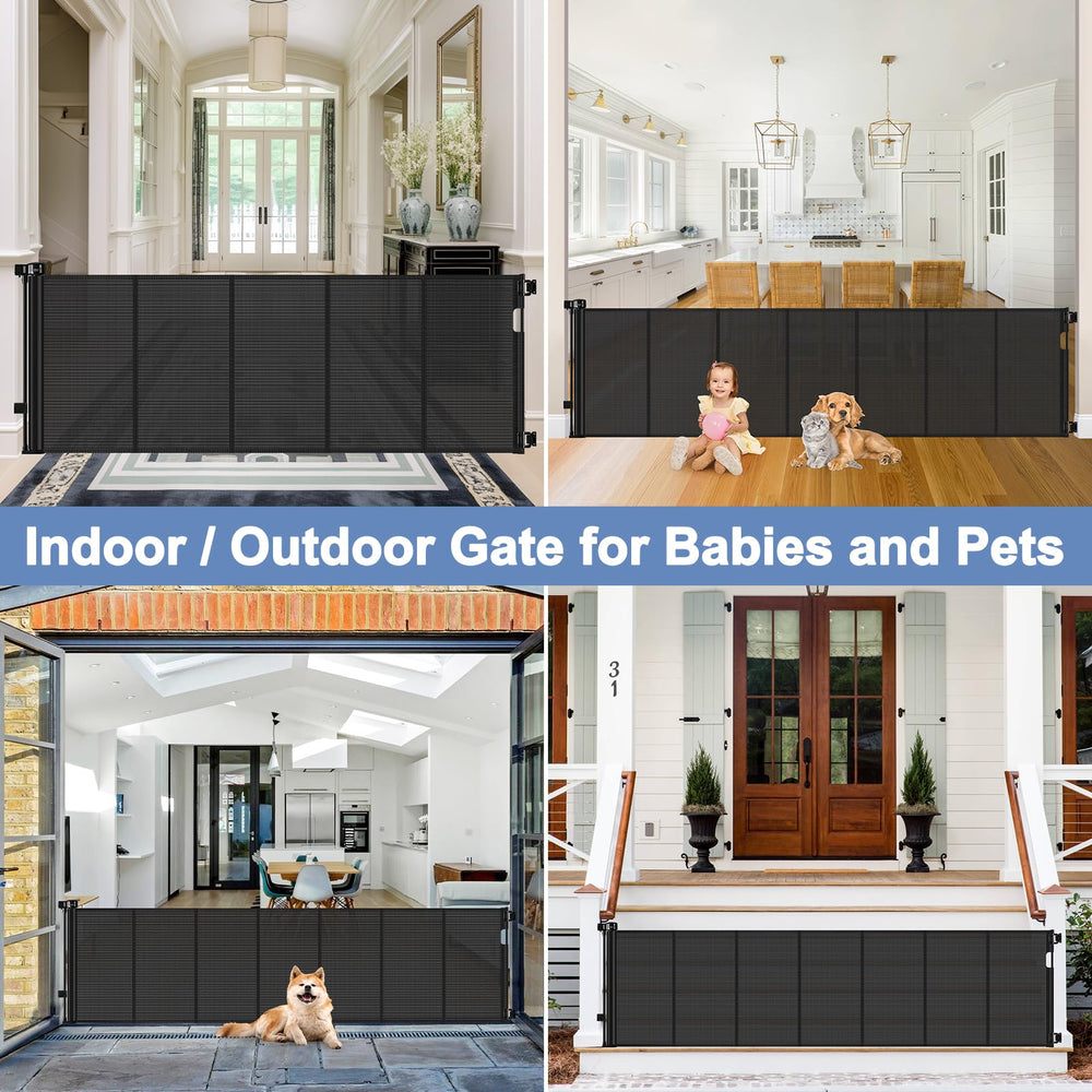 Sair Pet gate mesh rolled up flat saving space