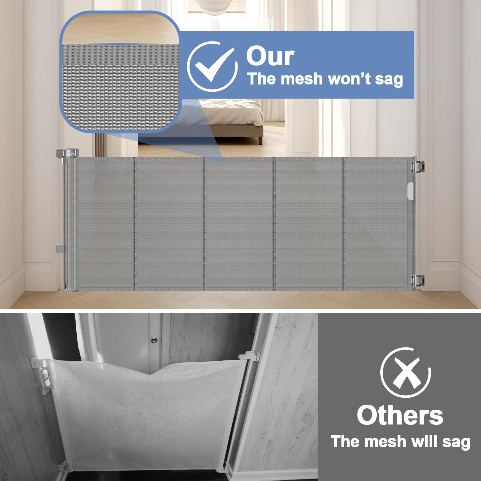 Sair pet adjustable bracket demonstrates easy installation over baseboards