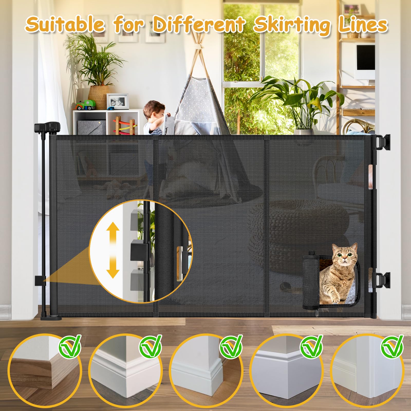 Sair pet safety retract feature enables quick setup and storage