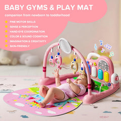 SAKAKI Baby Play Mat piano keys with LED lights boost sensory play.