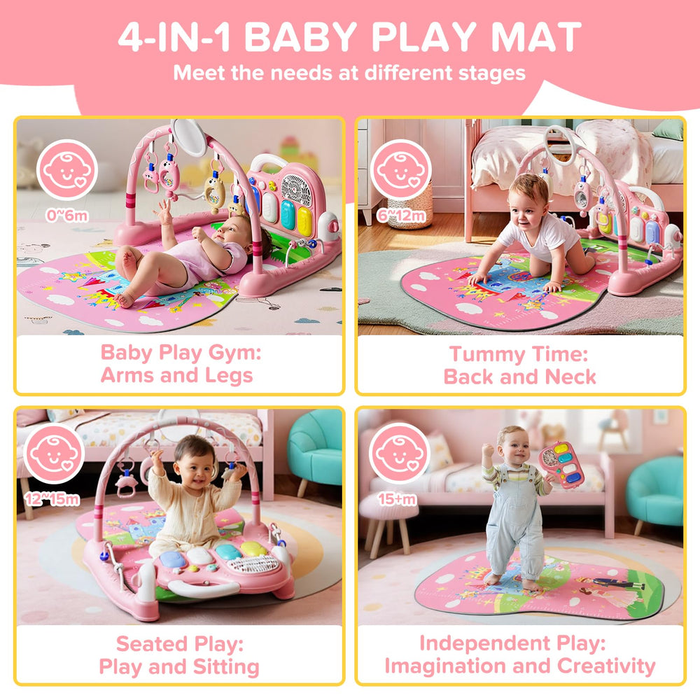 SAKAKI Baby Play Mat self-discovery mirror enhances visual tracking.