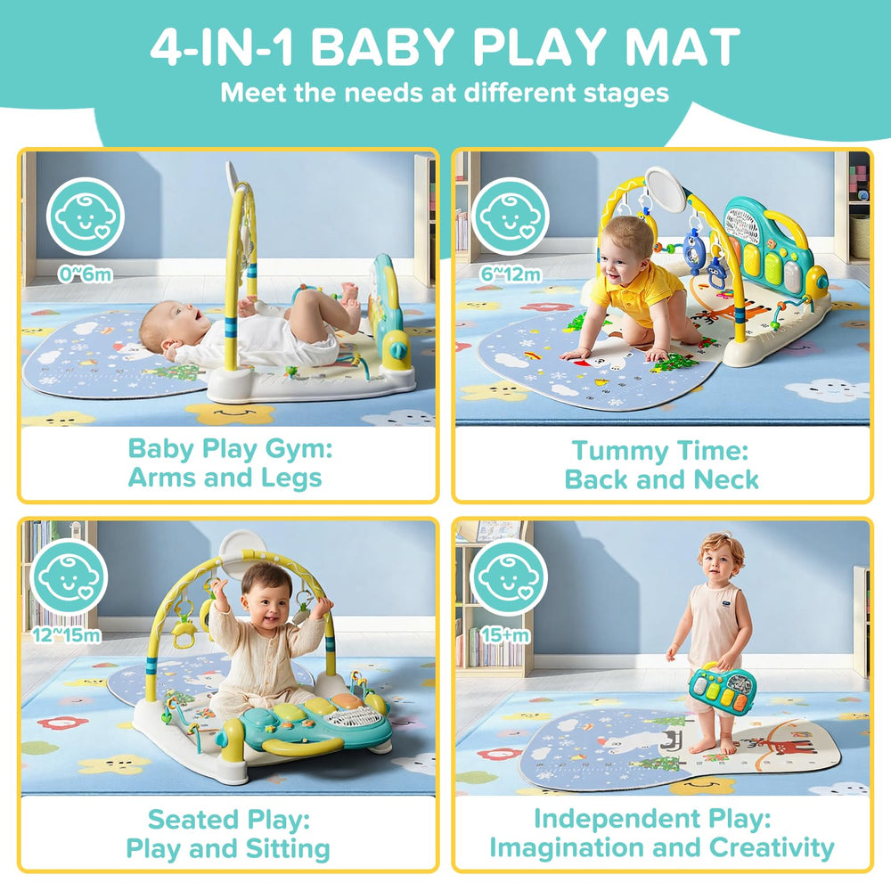 SAKAKI Baby Play Mat features a self-discovery mirror for curiosity