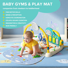 SAKAKI Baby Play Mat tummy-time setup supports kicking and reaching on the floor