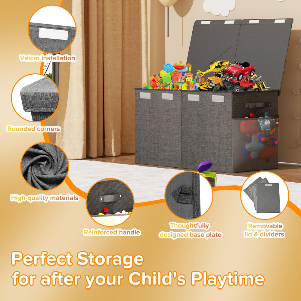 SAKAKI chest with divider for sorted toy organization