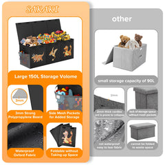 SAKAKI toy box with dinosaur pattern in living room enhances kid-friendly decor