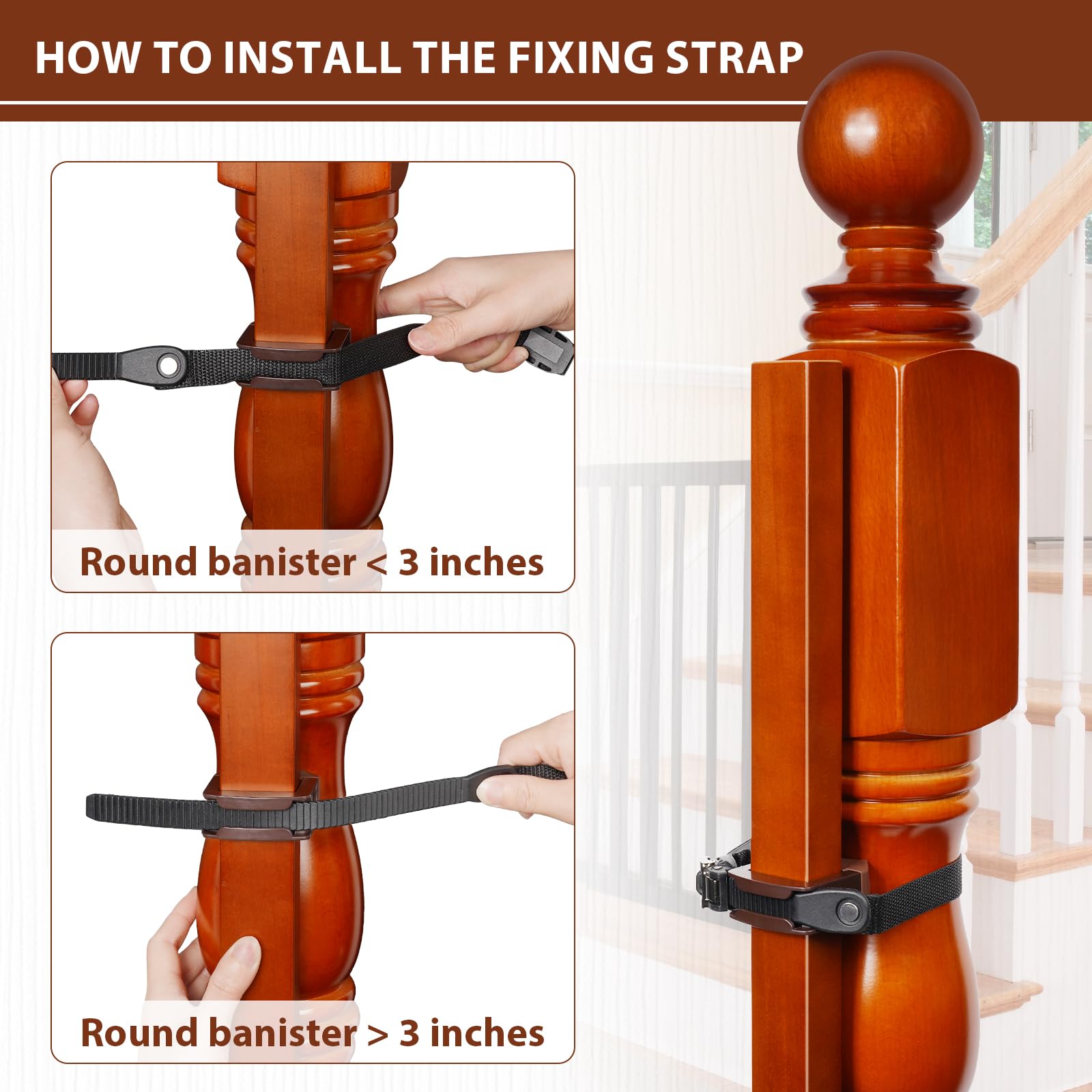 Salcod easy-install banister kit simplifies stair-gate mounting