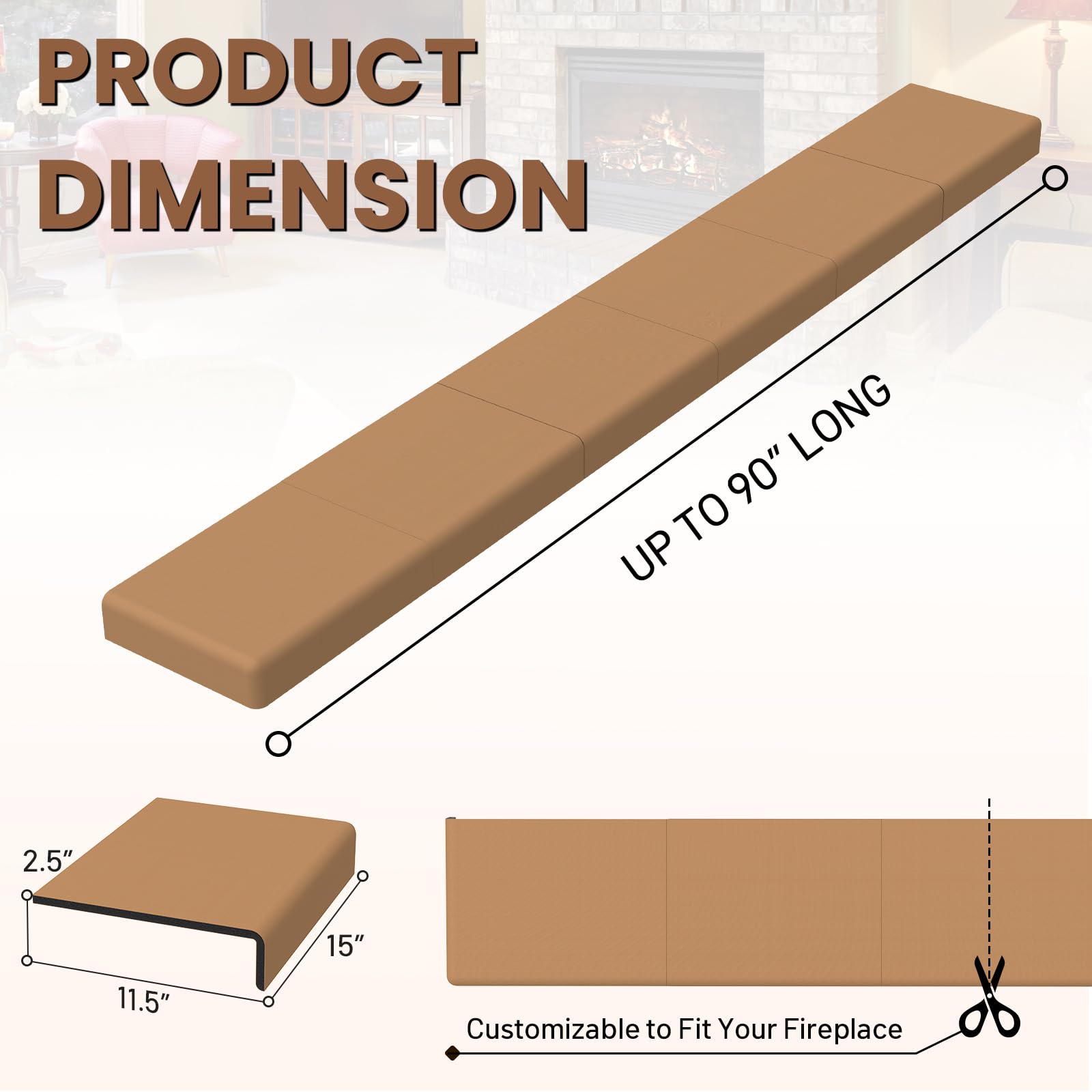 Salcod fireplace six modular pieces assembly demonstrates easy shaping for any hearth.