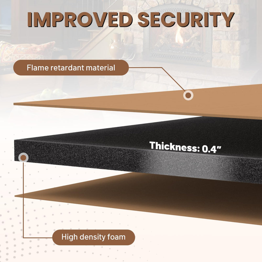 Salcod fireplace thick foam 2.5-inch cushion delivers extra protection.