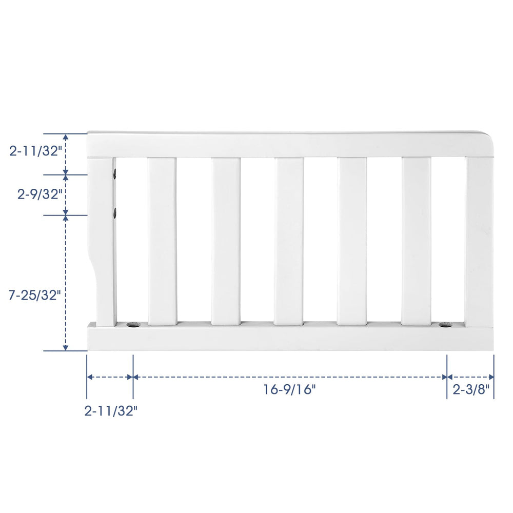 Salcod Toddler Crib Guardrail cape-cod-visual features a clean white finish.