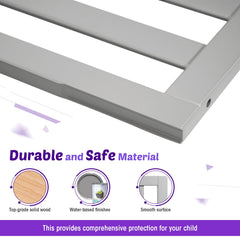 Salcod guardrail on crib edge during use supports a safer night’s sleep